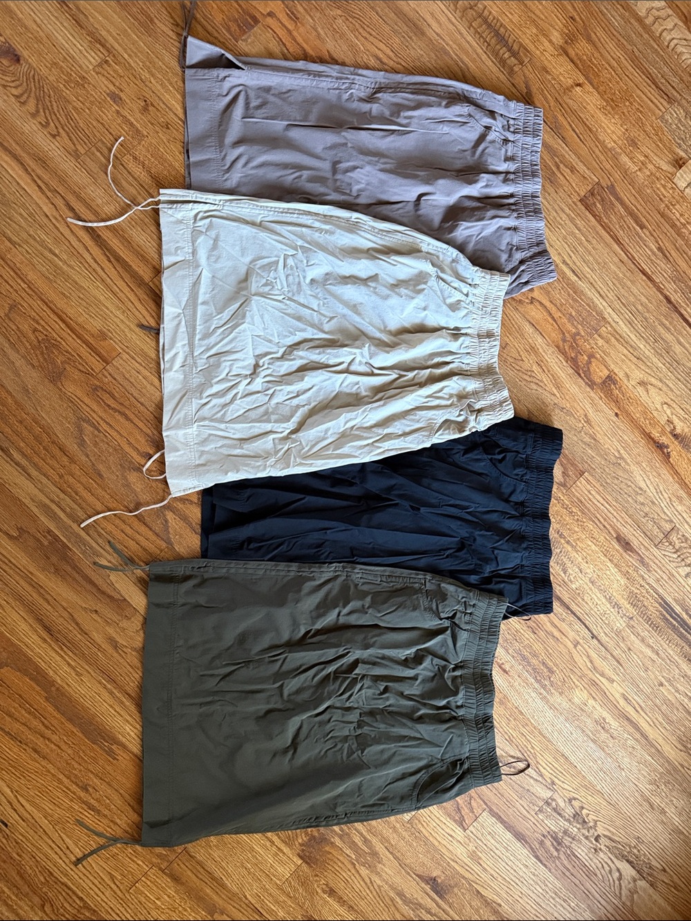 4-Pack Lightweight Drawstring Skorts in Neutral Tones